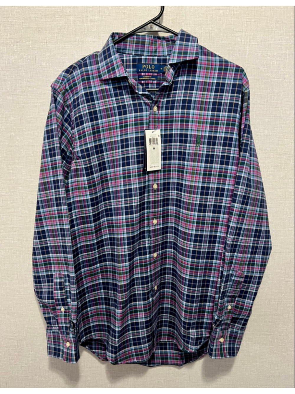 NWT Polo Ralph Lauren Classic Fit Performance Plaid Flannel Long Sleeve Shirt